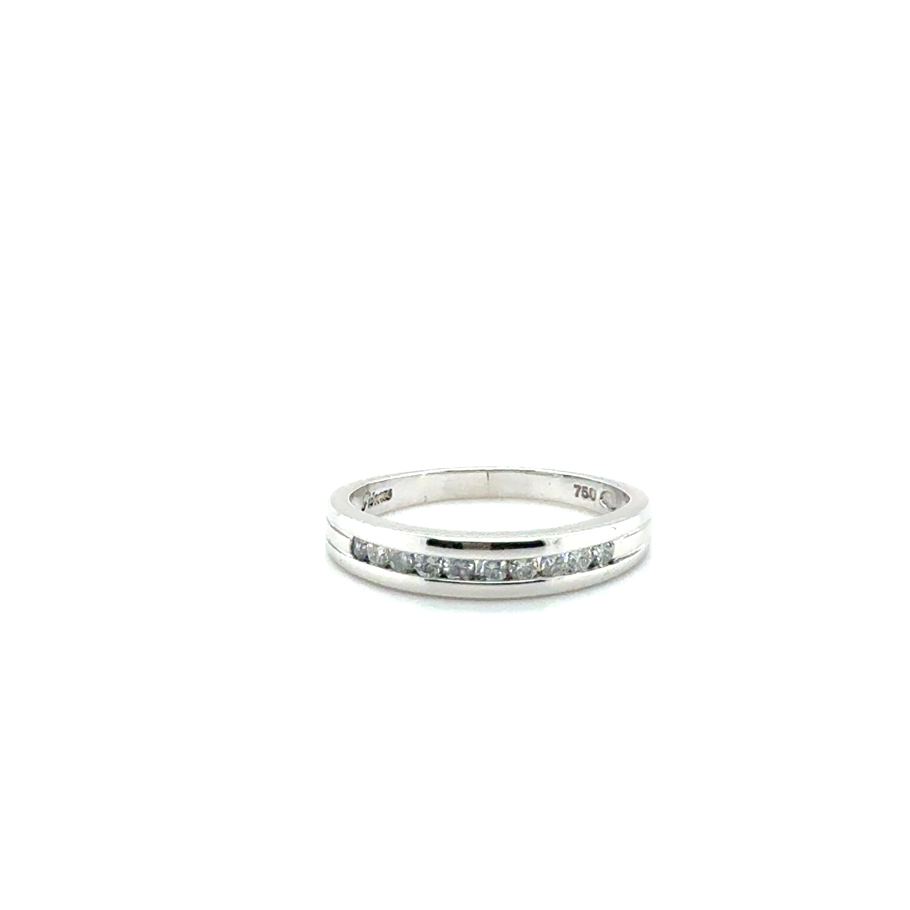 Demi Alliance Or Blanc et Diamants