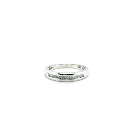 Demi Alliance Or Blanc et Diamants
