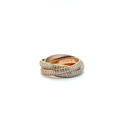 Cartier - Trinity ring - Small model - paved with diamonds