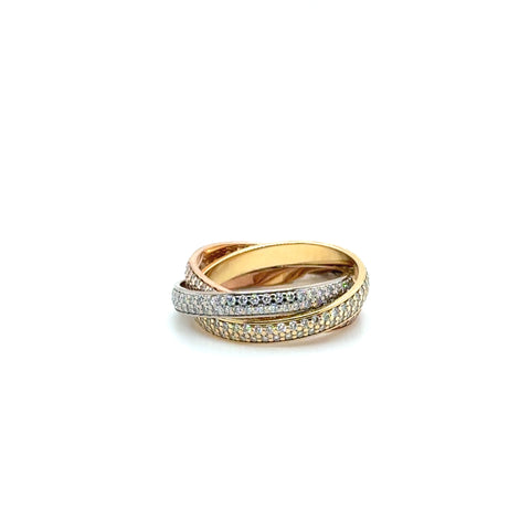 Cartier - Trinity ring - Small model - paved with diamonds