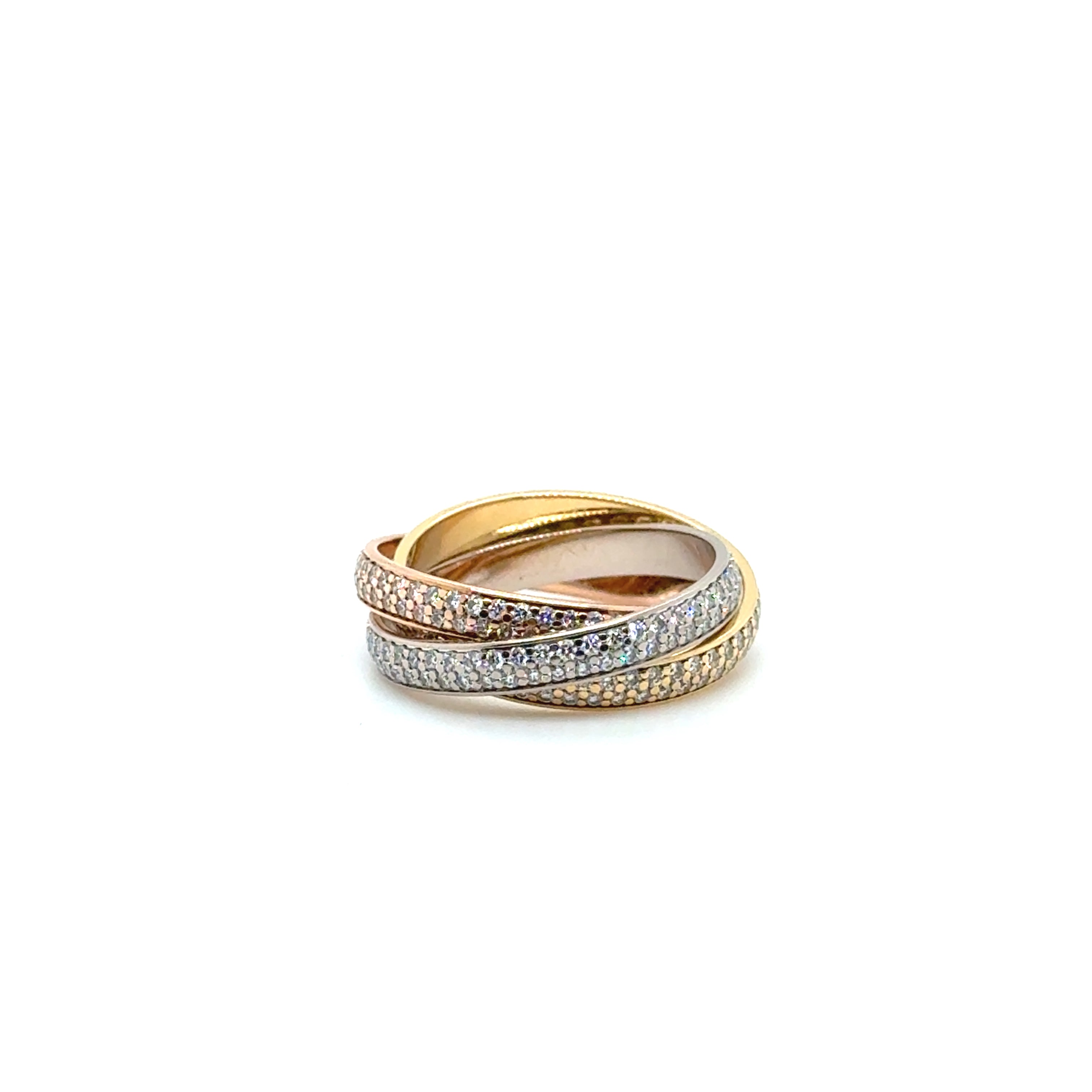 Cartier - Trinity ring - Small model - paved with diamonds