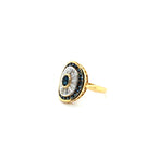 Bague Or jaune - Saphirs et Diamants