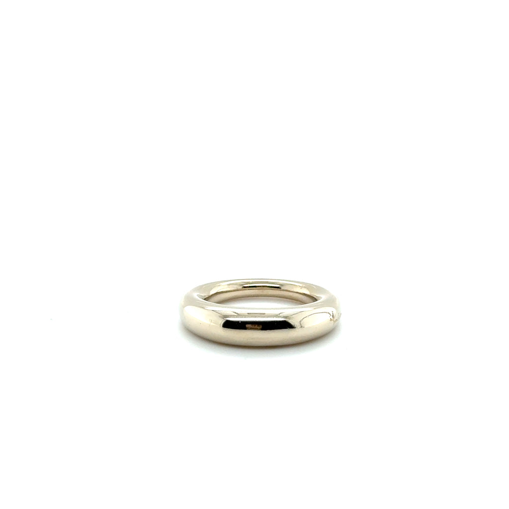 POMELLATO - Bague jonc or blanc champagne