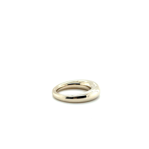POMELLATO - Bague jonc or blanc champagne