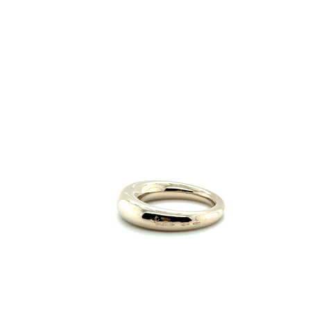 POMELLATO - Bague jonc or blanc champagne
