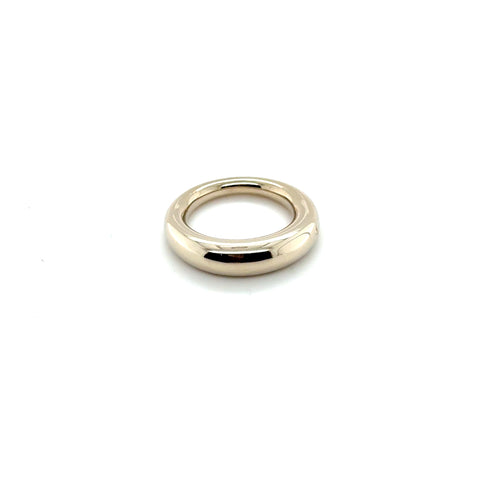 POMELLATO - Bague jonc or blanc champagne