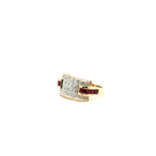 Bague Or jaune - Diamants et Rubis princesse