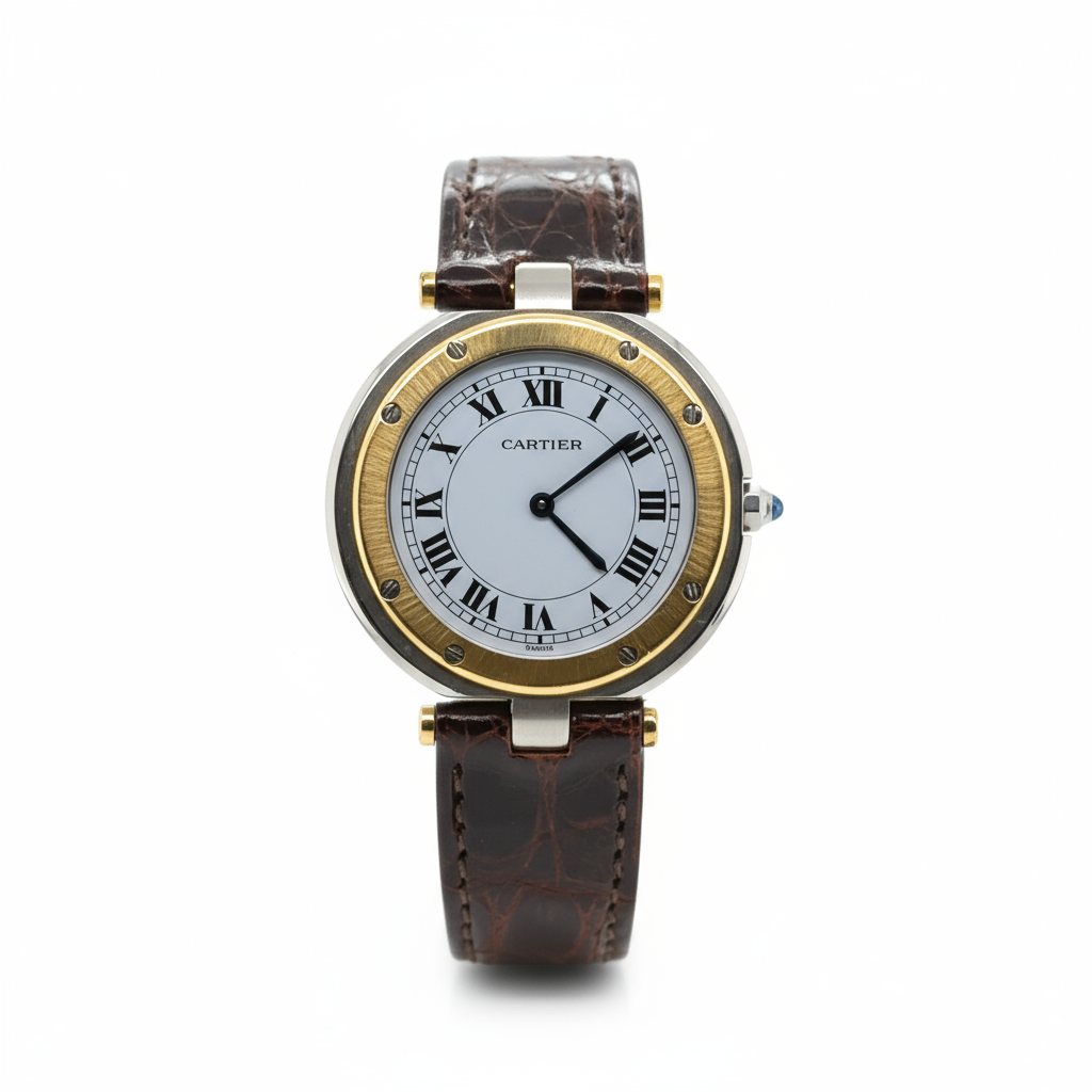 Cartier - Montre Santos Vendome - Or et Acier - Circa 1980