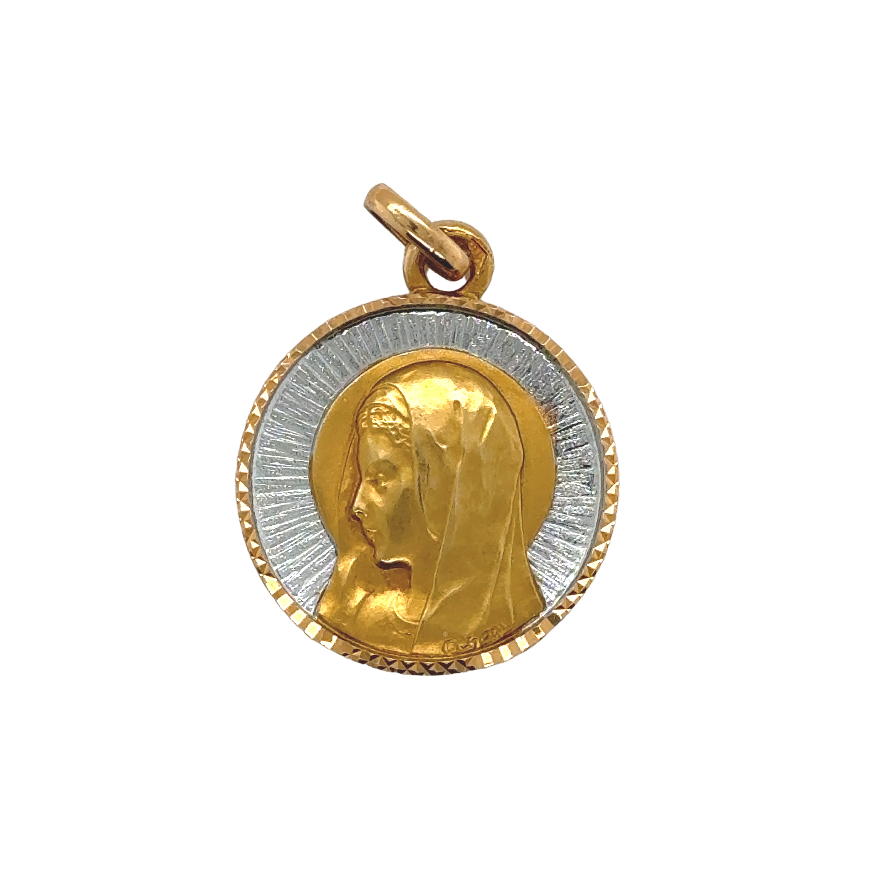 Pendentif Médaille - Vierge Marie - or Jaune