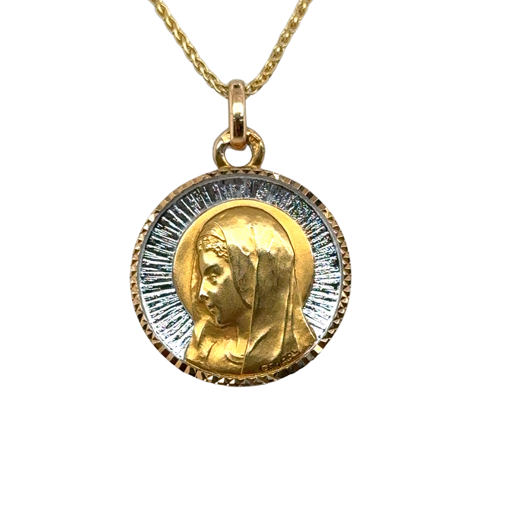 Pendentif Médaille - Vierge Marie - or Jaune
