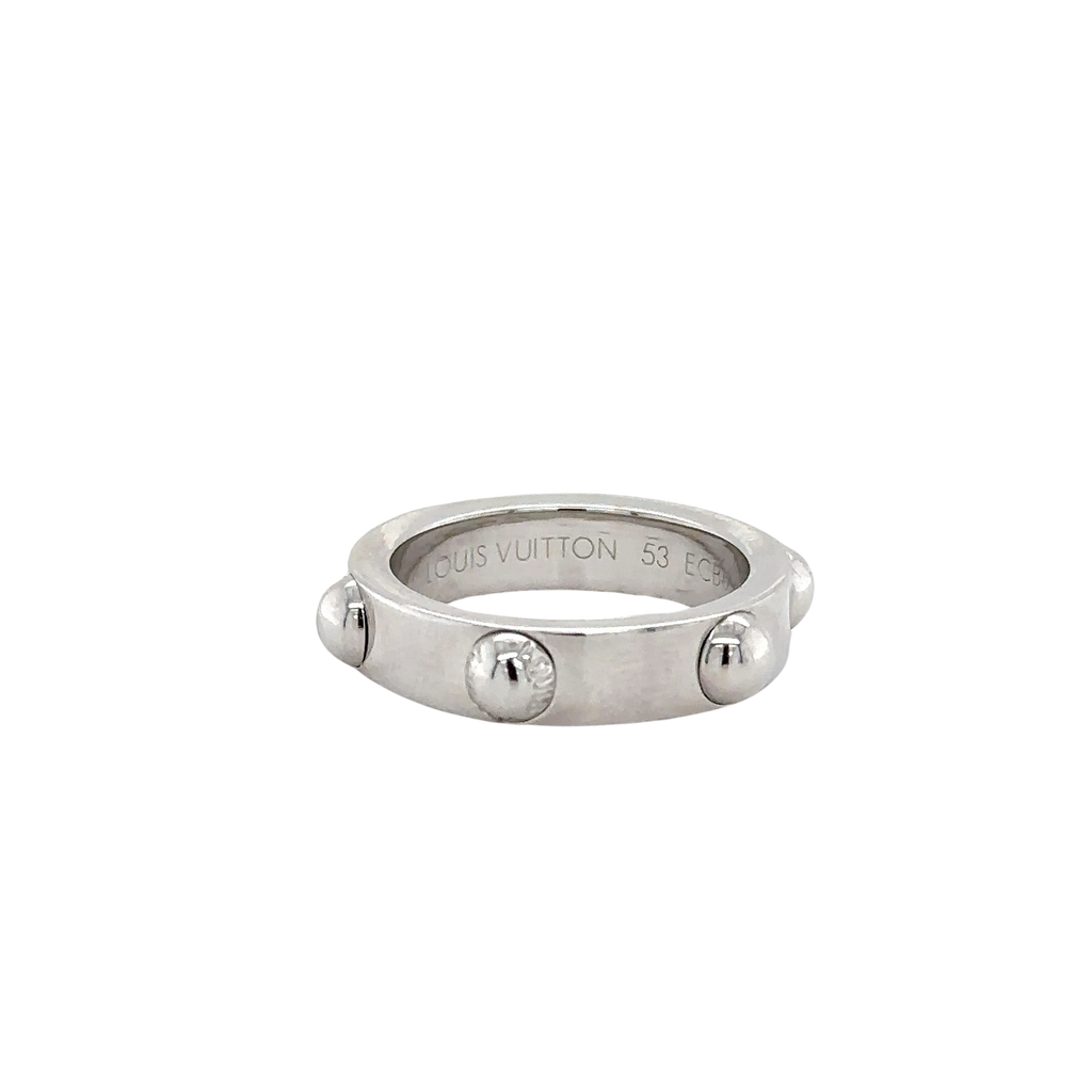 Louis Vuitton - Bague Clous Or blanc