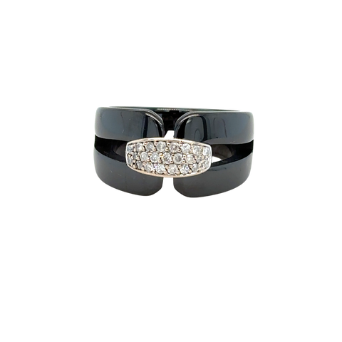 Jeell - Ceramic and diamond ring