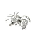 Broche Feuillage Or Blanc - Diamants
