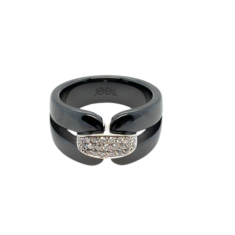 Jeell - Ceramic and diamond ring