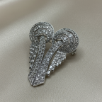 Broche Art Déco en platine et diamants – Pièce transformable