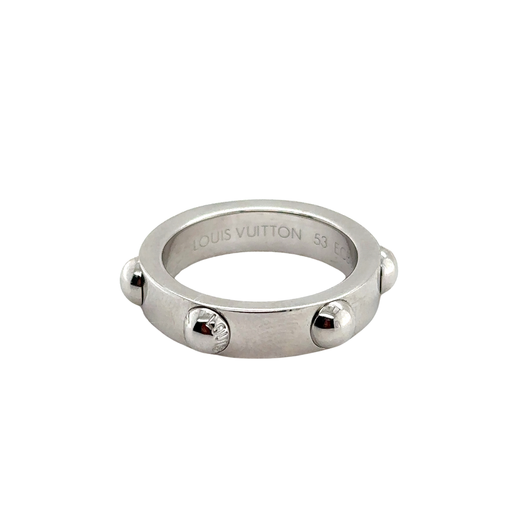 Louis Vuitton - Bague Clous Or blanc