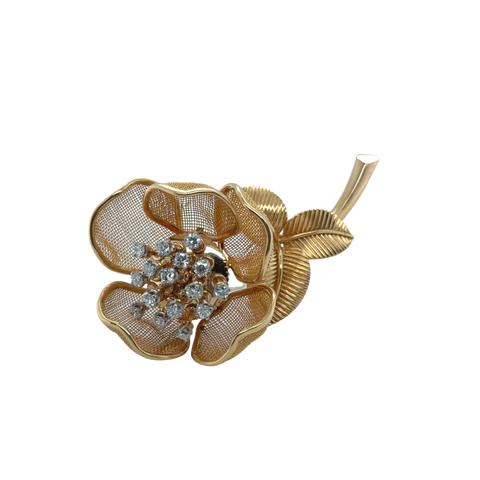 Piaget - Broche «  la trembleuse » - Or jaune  et Diamants - Année 60