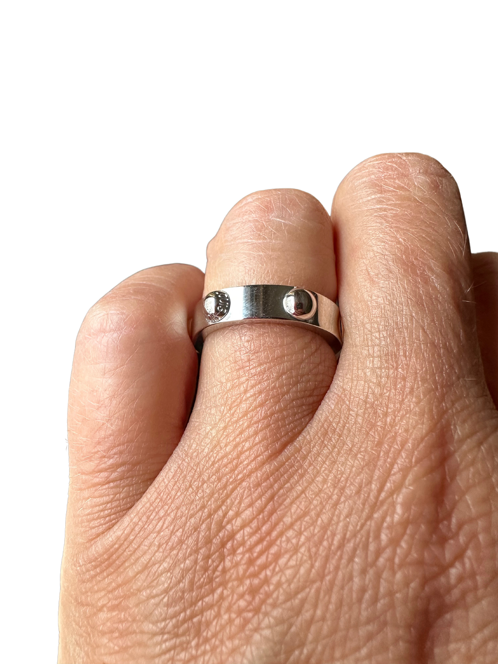 Louis Vuitton - Bague Clous Or blanc