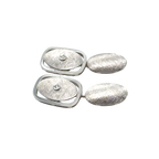 Boutons de Manchettes Or Blanc - Diamants